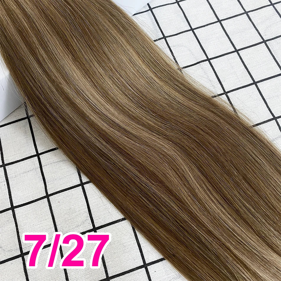 Straight Hair Flat Tip Hair Extensions K Tip Natural 100% Human Hair Fusion Extensions Set Keratin Prebonded Capsule Blonde Colo