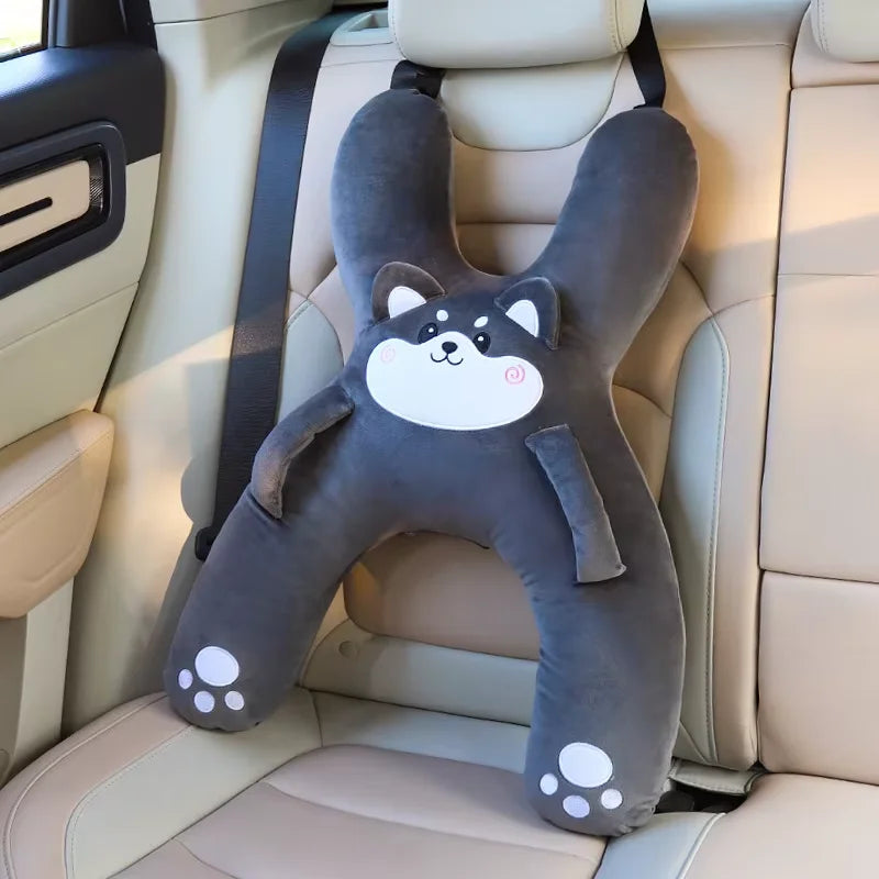 Car Cute Cartoon Pillow Car Mounted Child Sleeping Pillow Car Removable Comfortable Breathable Headrest Lumbar Support