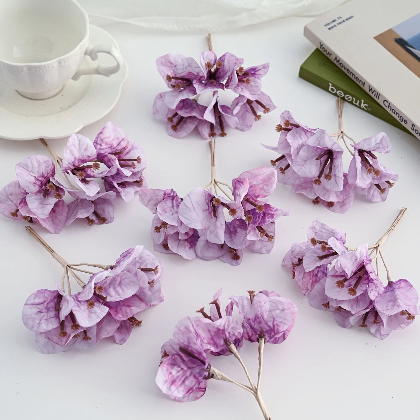 1/3PCS Artificial Flowers Bougainvillea Mini Bouquets Home Gardens Decoration Christmas Tree Garlands Handmade Wedding DIY Gifts