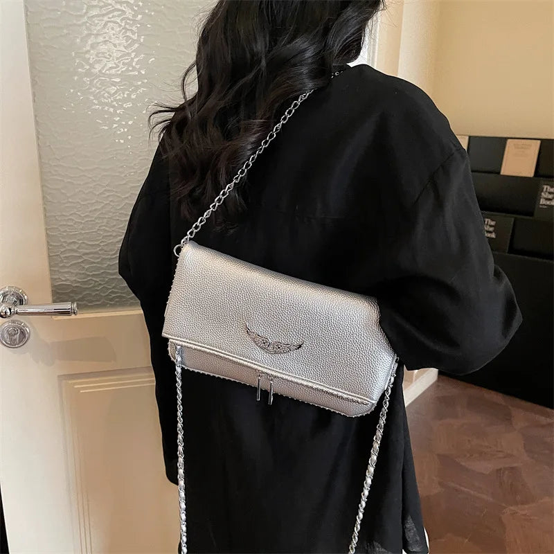 2026 New French Shoulder Bags Classic Fashionable and Versatile Chain Retro Luxury Cross-body Messenger Bag for Women
