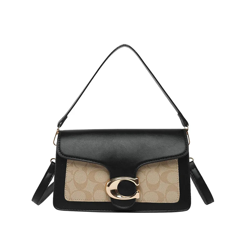 2026 New Niche Luxury Solid Color Tote Bag Retro Simple Square Bag Fashion Versatile Messenger Bag