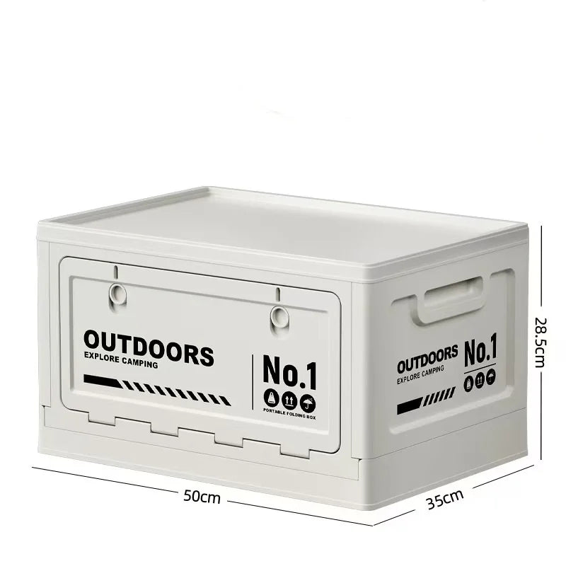 Outdoor Camping Storage Box Car Trunk Organizer Portable Picnic Basket Multi-functional Foldable Tool