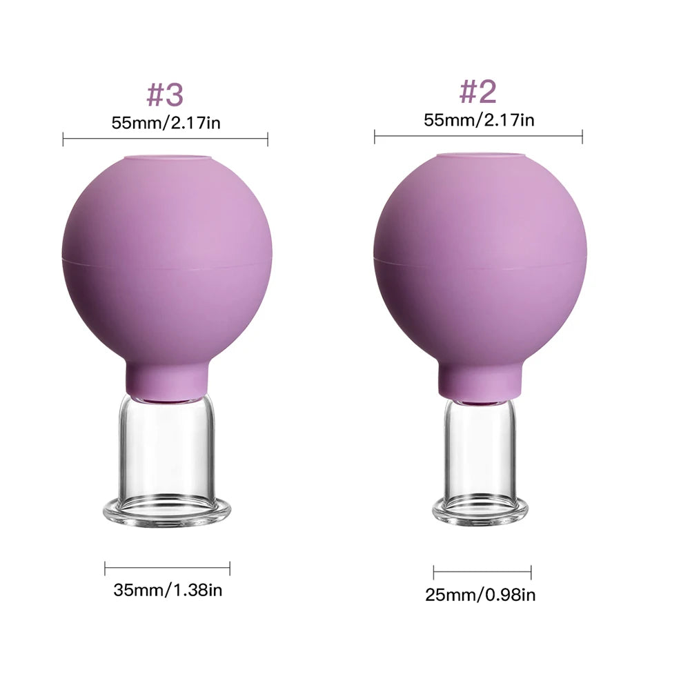 Rubber Face Massager Vacuum Cupping Face Lifting Facial Cups Anti Cellulite Cup Anti-Wrinkle Cupping Therapy Skin Care Beauty