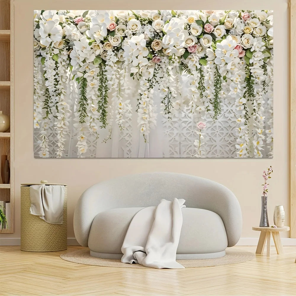 1pc, rose wall background - perfect for weddings, photos of wall signs, holiday party supplies