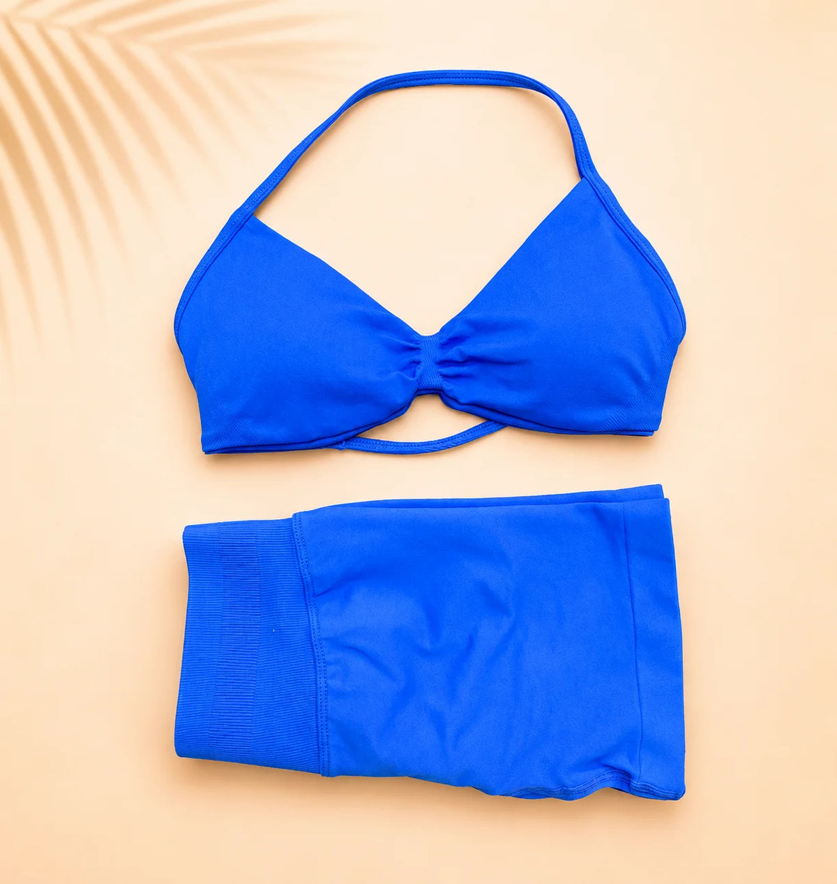 Women Yoga Set Ruched Sports Bra High Waist Shorts 2 Piece Workout Outfit Gym Fitness Activewear Seamless Training Set