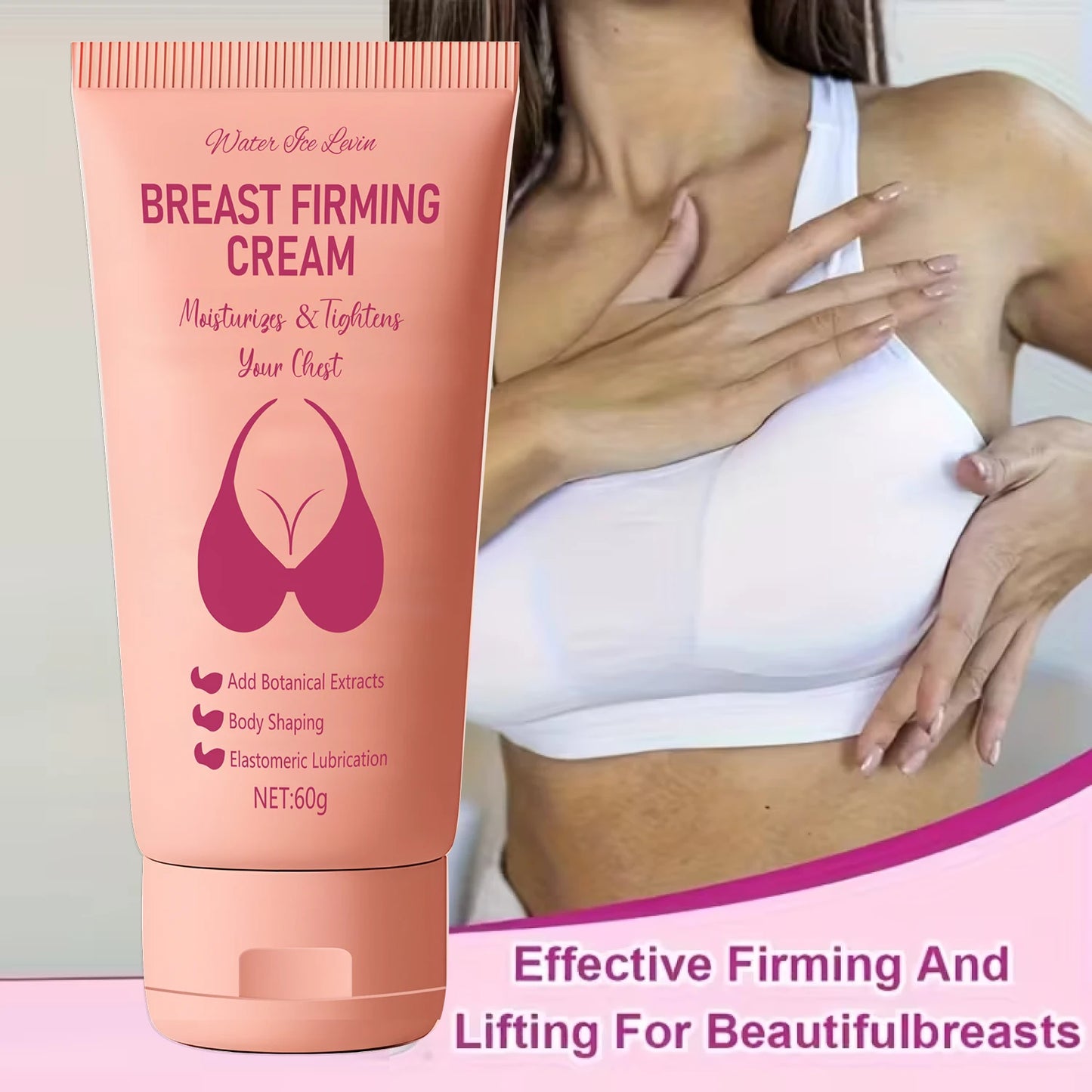 Breast Firming Cream: Light Texture, Nourishes/Moisturizes, Collagen/Shea Butter, Boosts Elastic & Smooth Chest Skin