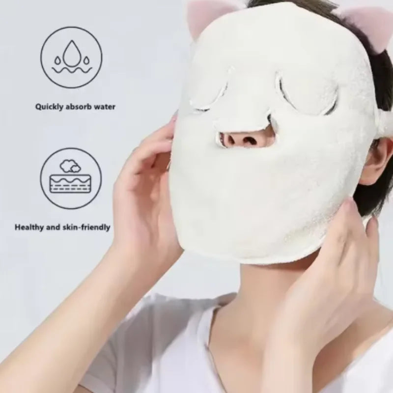 Hot Towel Mask Facial Wrap Reusable Facial Steamer for Hot and Cold Skin Care Moisturizing Facial Steamer