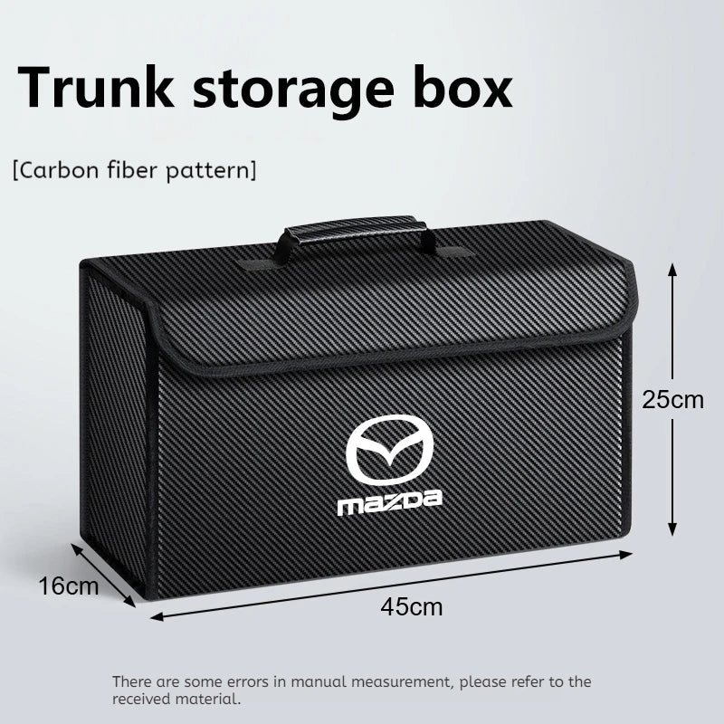 Car Trunk Storage Box Organizer For Mazda 2 3 5 6 CX-60 CX-90 CX-70 CX-7 Foldable Stowing Tidying Bag Container Bag Accessories