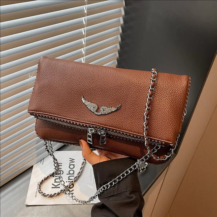 2026 New French Shoulder Bags Classic Fashionable and Versatile Chain Retro Luxury Cross-body Messenger Bag for Women