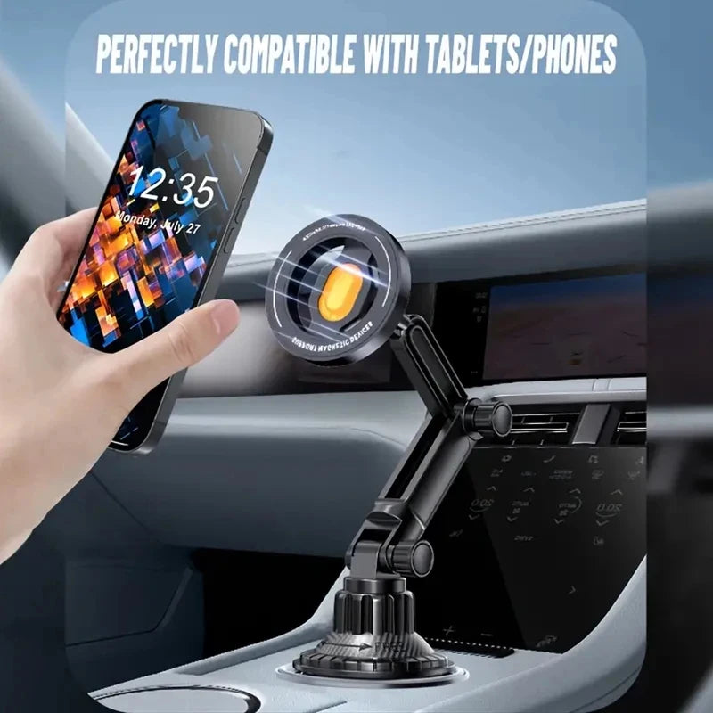 Magnetic Car Phone Mount for Magsafe IPhone 16 15 14 13 12 Samsung Xiaomi 360° Rotation Water Cup Holder Universal Cell Mount