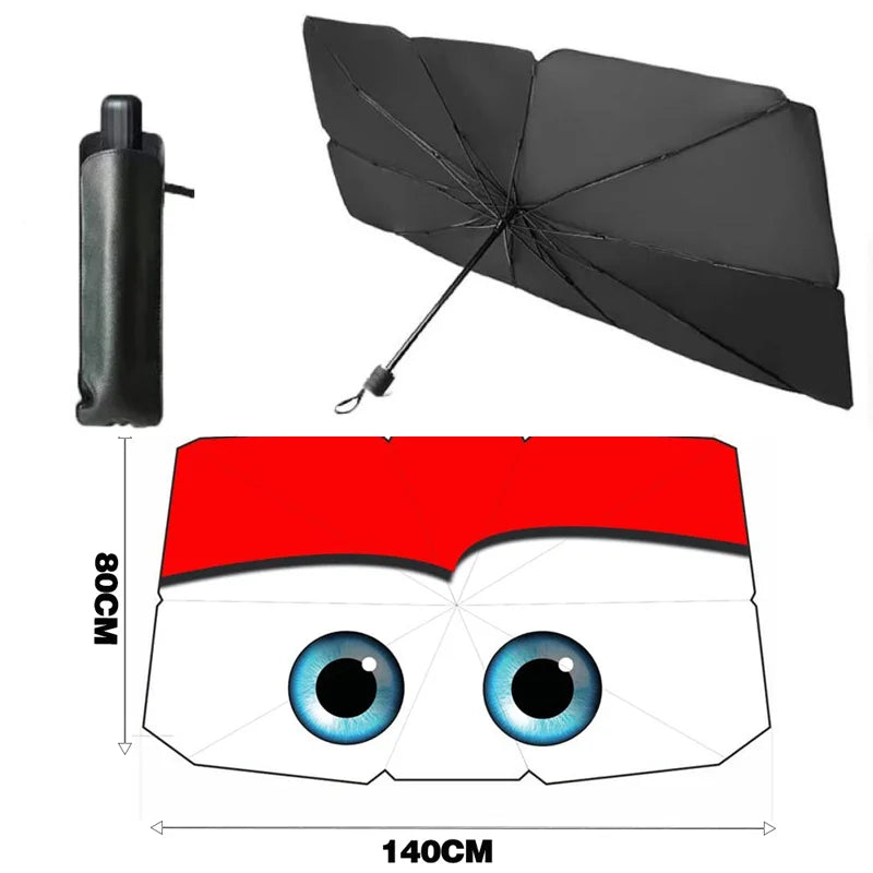 Car Front Windshield Sunshade Umbrella Summer Sun Protection Parasol  Car Sun Visor Cover Sunshade Car Interior Cooling Supplies