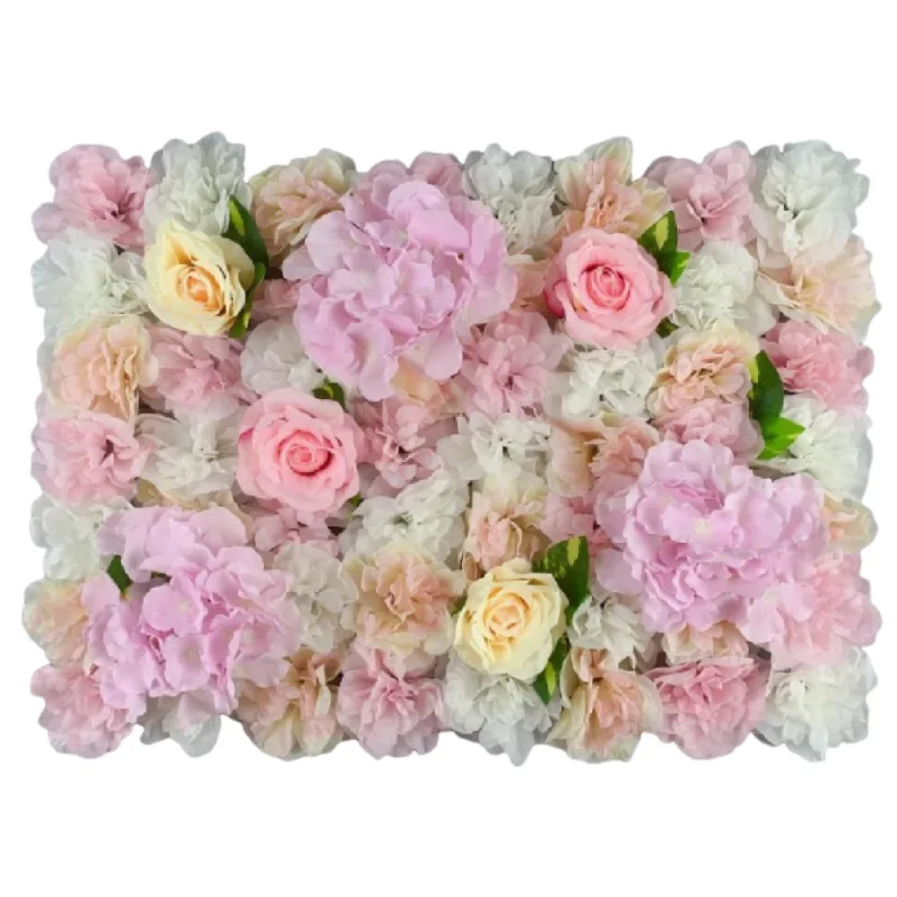 Handmade Artificial Flower Wall Panels Realistic 60X40cm Rose Wedding Background Romantic Durable Silk Rose Flower Wall