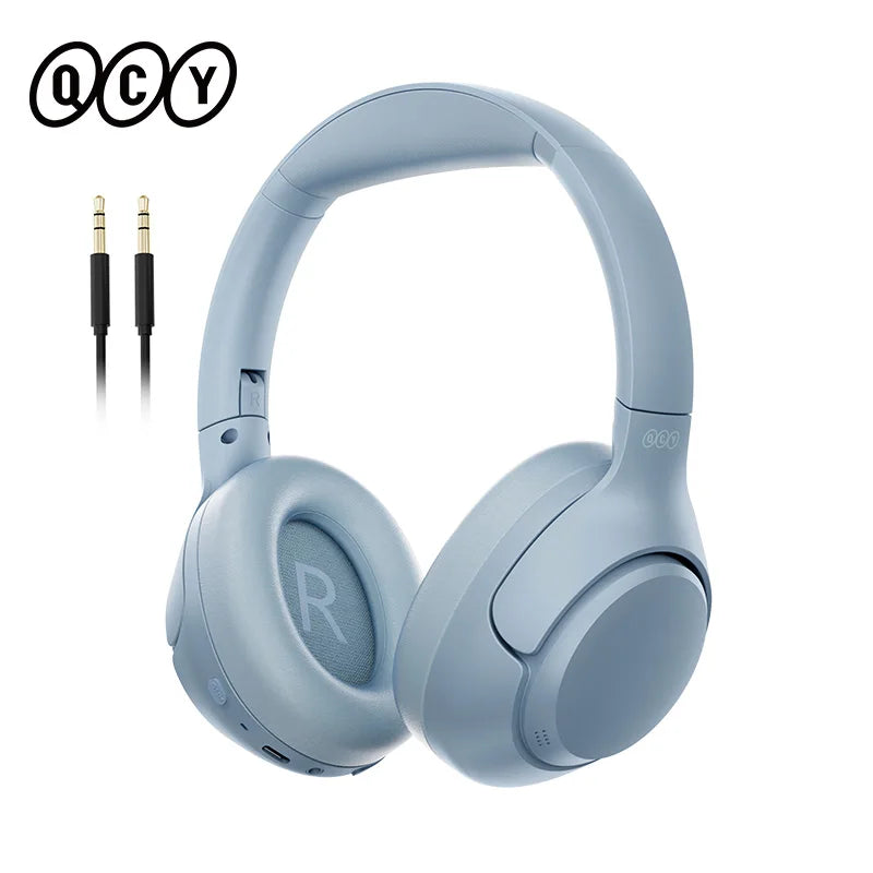 QCY H3 ANC Hi-Res Audio Wireless Bluetooth 5.4 Headphones Over Ear Headset 60Hrs 43dB Hybrid Active Noise Cancellation Earphone