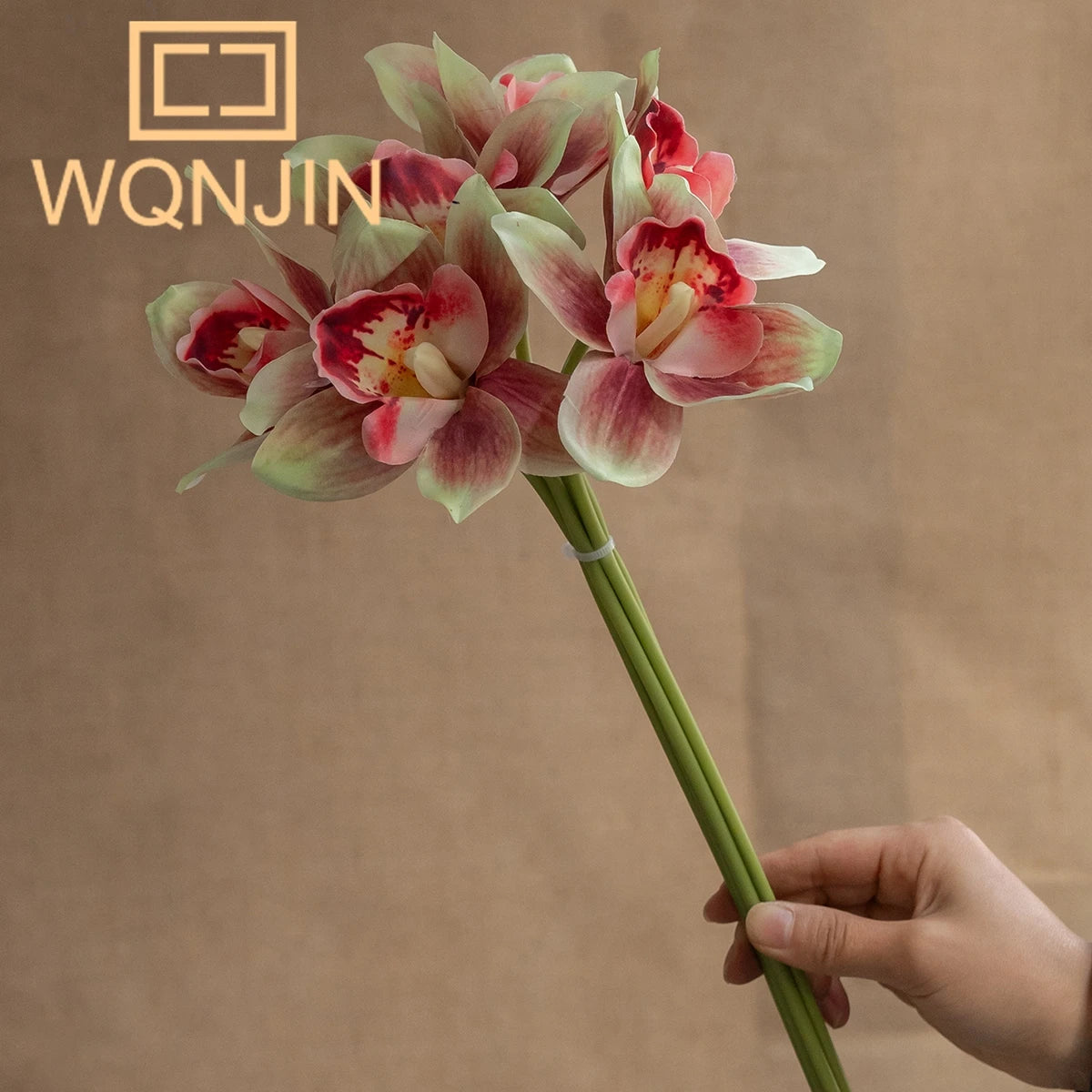 NEW 6pcs/lot Autumn Butterfly Orchid Vases for Home Decor Wedding Decorative Plants Christmas Gifts Artificial Flowers