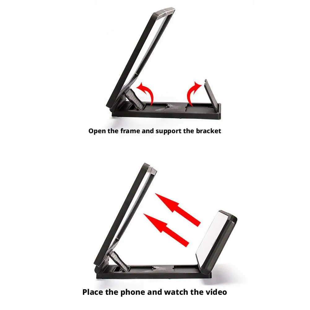 Mobile Phone Amplifier 3D HD Screen Magnifying Glass Anti Blue Light And Eye Protection Multifunctional Amplifier Phone Holder