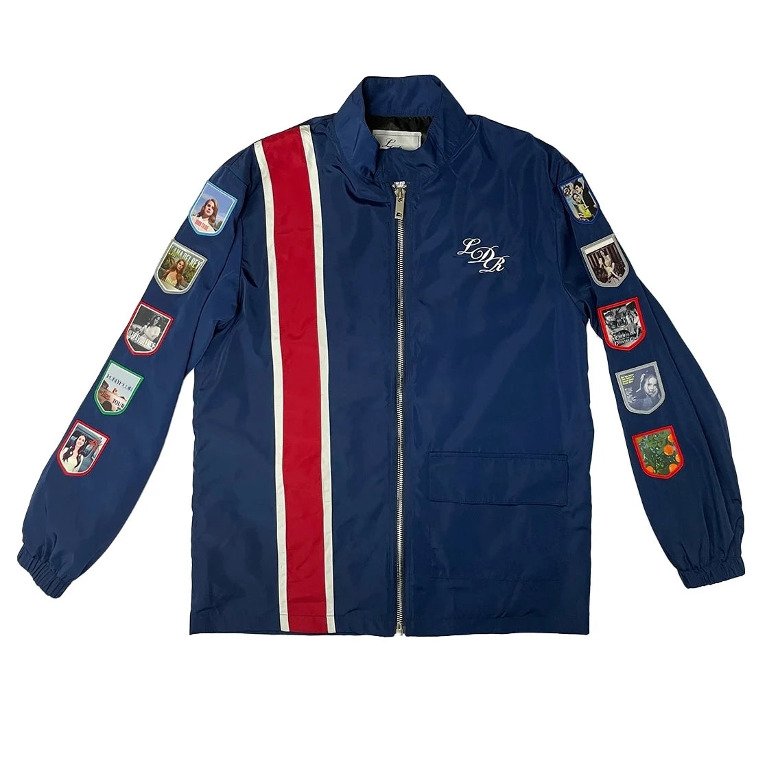 Lana Merch Commemorative LDR Racer Jackets 2026 Navy For Women And Men Racing Jacket With Patches Del Top Coat Reys Lady Clothes