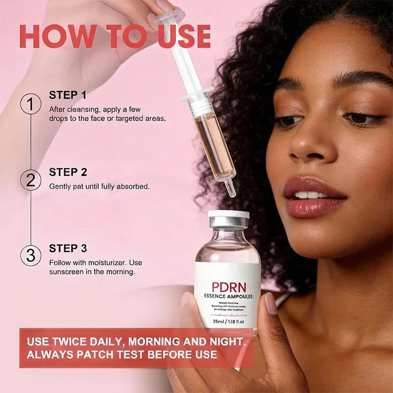 PDRN Collagen Peptide Ampoule Serum Revitalize Dull Skin Enhance Skin Glow Refine Surface Imperfections Moisturizing Repair Care