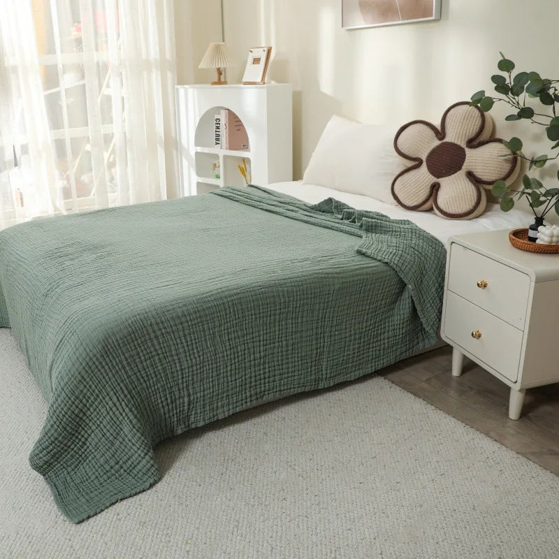 100% Cotton Blanket 6 Gauze Layers Muslin All Season Soft Throw Blankets for Bed Couch Breathable Quilt Bedspread Bedding Adults