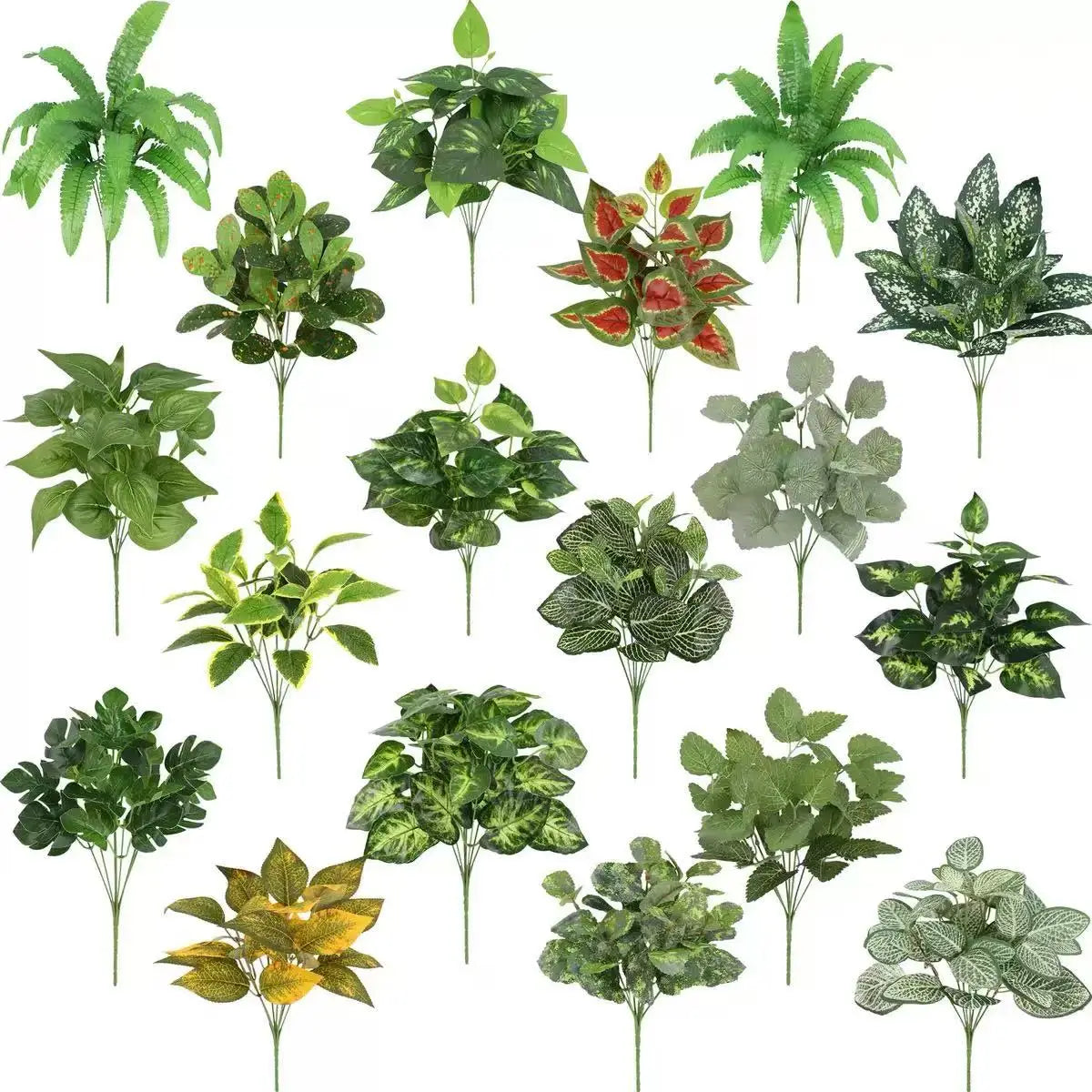 1/3/5pcs Artificial Plant Desktop Decoration Fake Green Plant Accessories Plastic Flowers Outdoor Decoration Wedding
