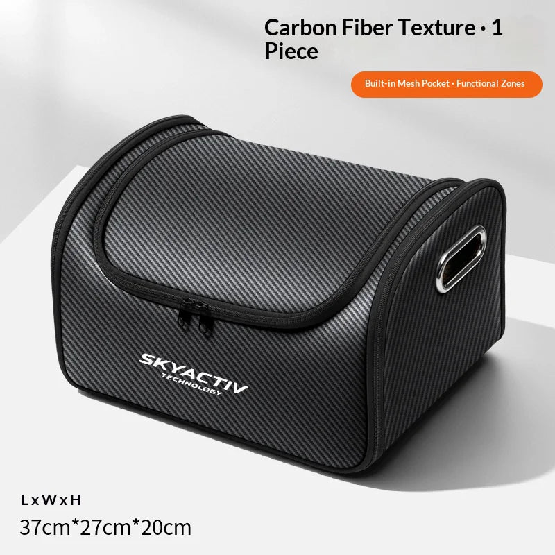 For Mazda Skyactiv Car Trunk Organizer Storage Box Seat Multifunctional Storage Bag with Built-in Pocket Auto Accessories