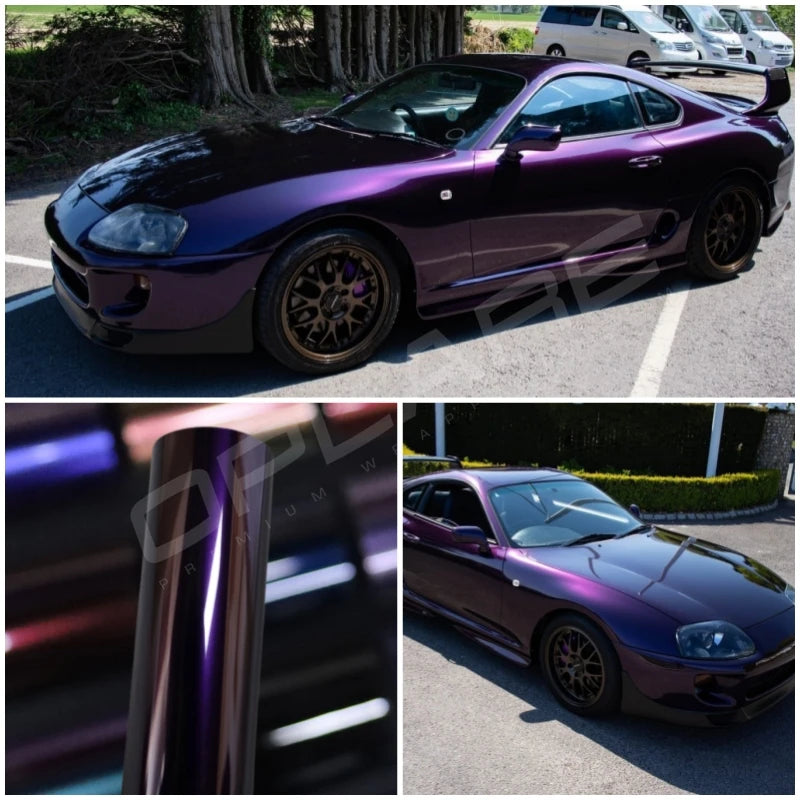 Highest quality PET glossy metallic Midnight purple vinyl wrap film car wrap black cherry ice vinyl wrap quality Warranty