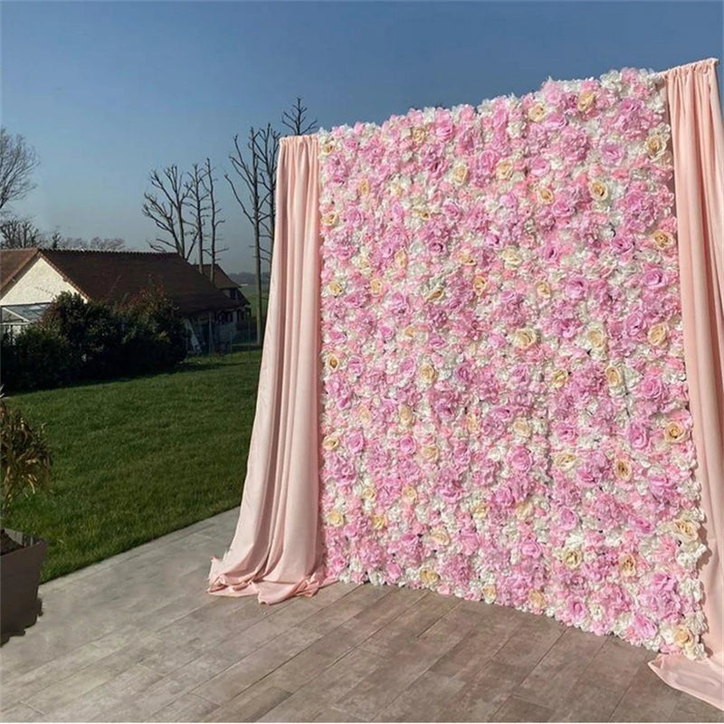 60X40cm Silk Rose Flower Wall Artificial Flowers DIY Wedding Wall Decor Photography Backdrops Hair Salon Background