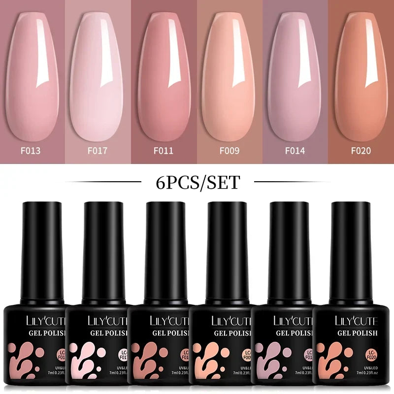 LILYCUTE Gel Nail Polish Set
