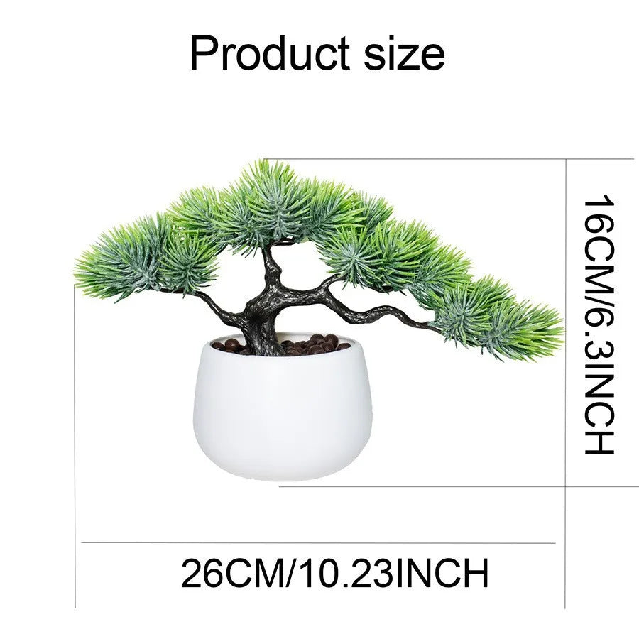 1PC Artificial Foliage Plant Pot Bonsai Party Mall Home Desktop Office Decor Small Bonsai Fake Flower Potted Home Decorations