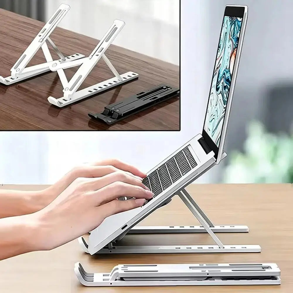 Adjustable Foldable Laptop Stand Portable Stable Cooling Support Laptops For Gaming Office Video Conferencing Desk Accessory