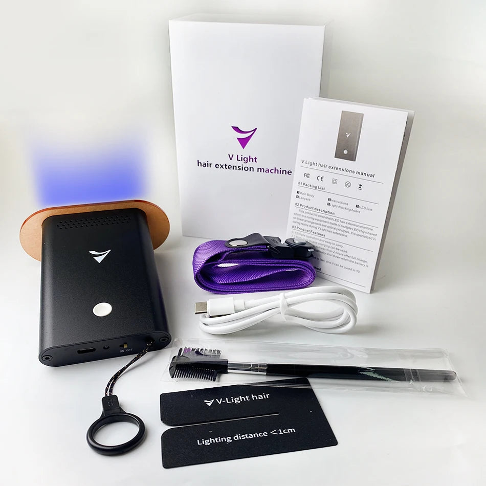 Shinehair Hair Extension Machine for Tape Original V Light Technology V light Hair extension glue Hair Extension Tools Kit Set